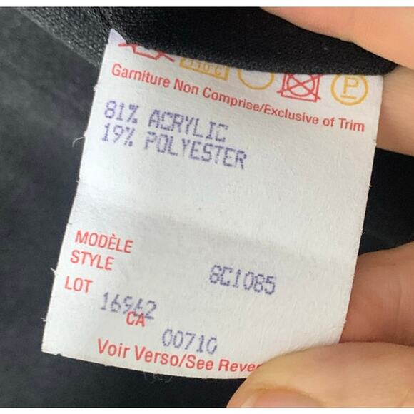 Joseph‎ Ribkoff Faux Fur Teddy Swirl Full Zip Jacket with Rhinestone zipper sz 8 - Picture 6 of 8